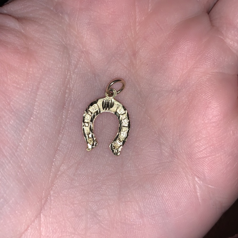 14k Gold Plated Horse Shoe Charm